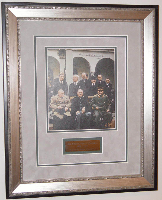 Autograph 04009 Winston S. Churchill signed World War II Big Three